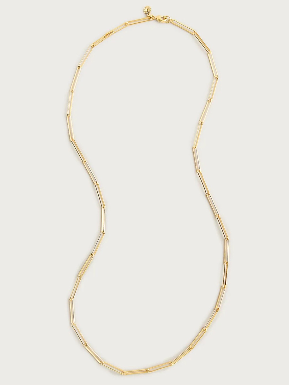 NEW J Crew Dainty gold-plated paper-clip necklace